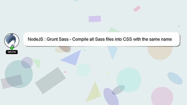 NodeJS : Grunt Sass - Compile all Sass files into CSS with the same name смотреть онлайн