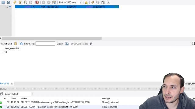 Ejercicios SQL - Consultas #29 - Funciones de agrupamiento en sakila смотреть онлайн