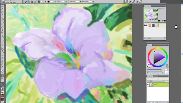A purple flower, digital watercolour, expressionism , 2013 07 22 12 41 16 смотреть онлайн