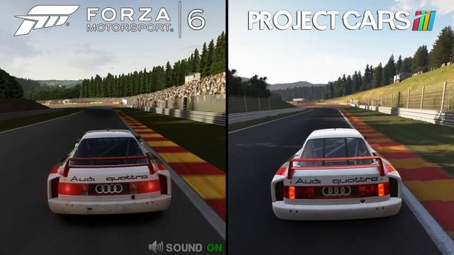 Forza 6 Vs Project CARS - Audi 90 Quattro GTO @ Spa Francorchamps смотреть онлайн