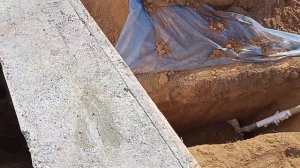 Заливка фундамента 8 х 5 для бани за 7 минут.Прокладка водопровода и канализации
