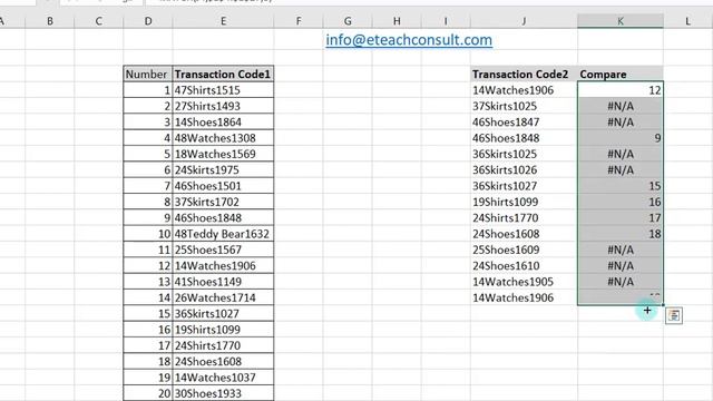 Compare 2 list of data using #excel functions: MATCH & ISNUMBER смотреть онлайн