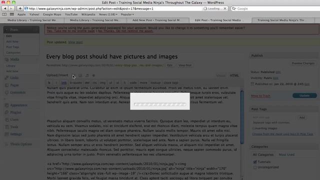 Wordpress Tutorials: How to add images to the body of your Wordpress blog post смотреть онлайн