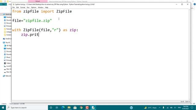 Python Tutorial : Extract ZIP Files Using Python | Python Project смотреть онлайн