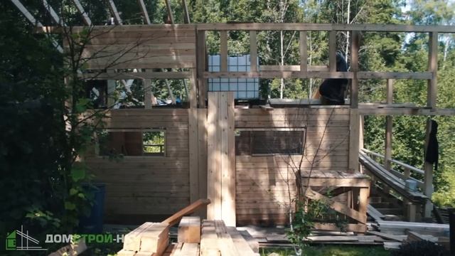 Строительство ХАЙ-ТЕК бани под ключ за 5 минут. От фундамента до печки смотреть онлайн