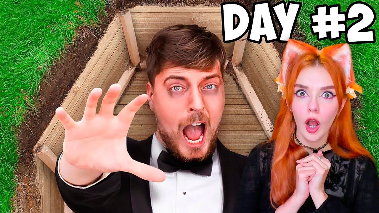 MrBeast - Я провел 50 часов, погребённый заживо Реакция на Мистер Бист смотреть онлайн