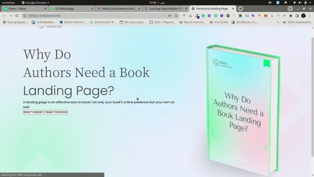 How to Create Responsive Website Using Html Css & Saas | Book Landing Page | HTML CSS| Figma to Htm смотреть онлайн