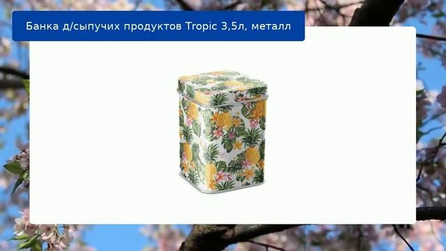 Банка д/сыпучих продуктов Tropic 3,5л, металл обзор смотреть онлайн