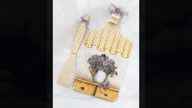 Presentation of works in decoupage technique. Презентация работ в технике декупаж. смотреть онлайн