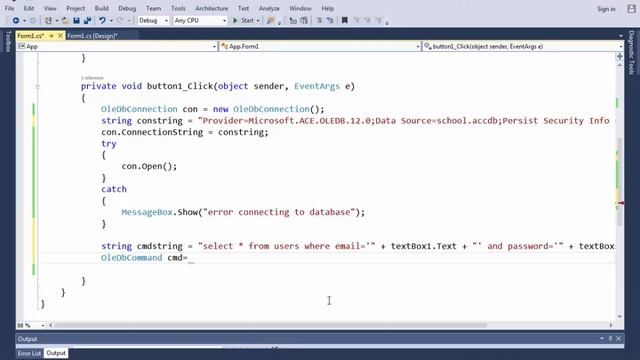 connect c sharp to microsoft access database смотреть онлайн