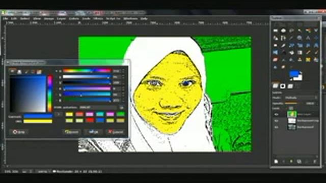 POP ART Gimp 2.6.11 tutorial #1. смотреть онлайн