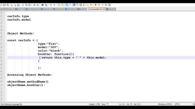 objects in javascript with tutorials point of codemeta - JavaScript Tutorial смотреть онлайн