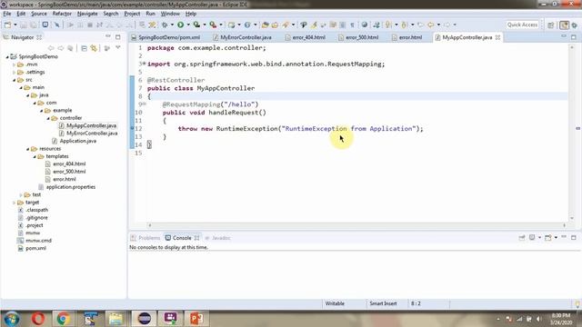 Spring Boot - Mapping HTTP Response Status Codes to Custom Error Pages | Custom Exception Handling смотреть онлайн