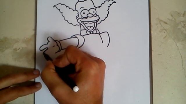 COMO DIBUJAR A KRUSTY EL PAYASO - LOS SIMPSONS / how to draw krusty the clown - the simpsons смотреть онлайн