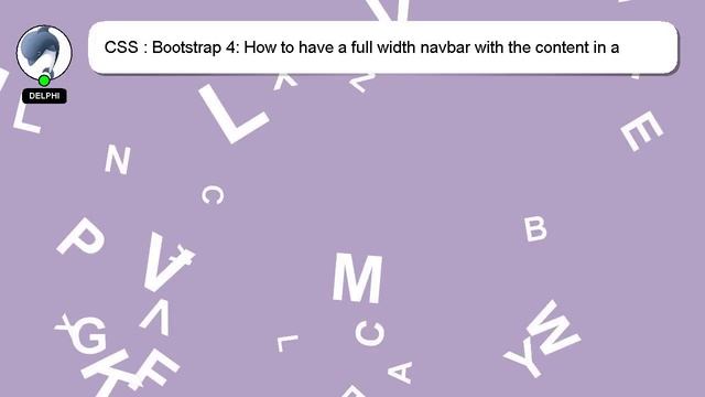 CSS : Bootstrap 4: How to have a full width navbar with the content in a container (Like the SO Nav смотреть онлайн
