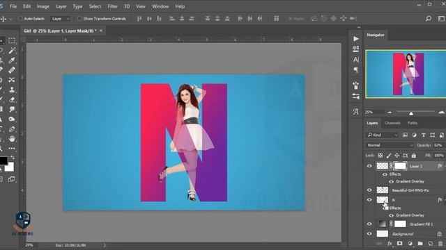 Photoshop CC Tutorial: Image inside Text (Girl) смотреть онлайн