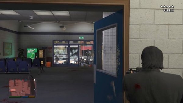 GTA V — Перестрелка в полицейском участке.