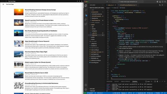 Building a news website with animations - PART 2: Skeleton and page transitions смотреть онлайн