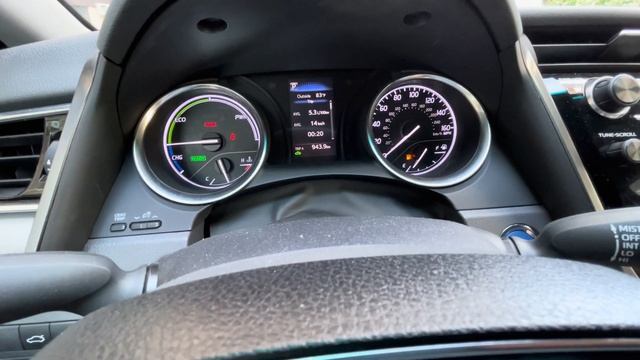 Сколько проезжает Camry Hybrid на 1 баке по городу