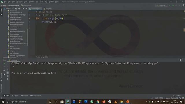 #56-PYTHON TUTORIAL | STRING TRAVERSING | USING LOOPS смотреть онлайн