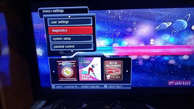 Airtel digital TV ka signal setting menu kese laye ? смотреть онлайн