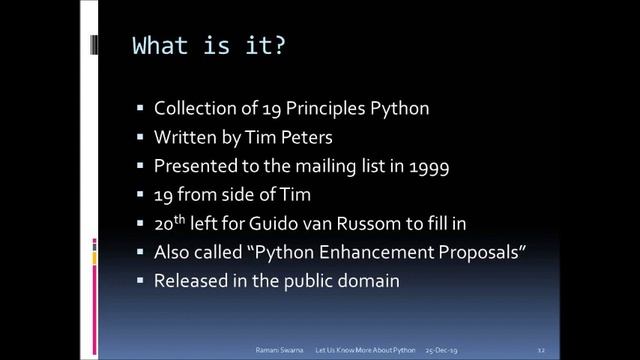 PEP20-The Zen Of Python смотреть онлайн
