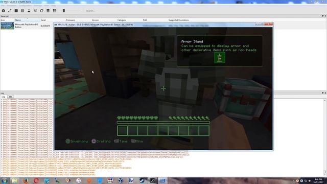 Rpcs3 Ps3 emulator Minecraft Playstation 3 Edition Vulkan смотреть онлайн