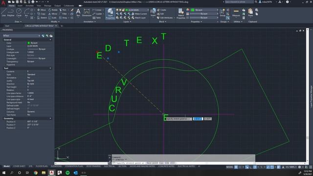 How To Make Curved Text in Autocad LT Without Tool смотреть онлайн