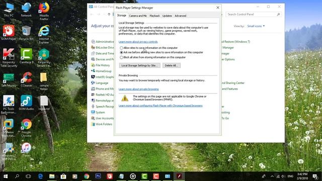 How to change local storage settings for Flash Player in Windows 10 смотреть онлайн