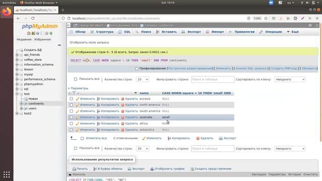 Условный оператор CASE в SQL смотреть онлайн