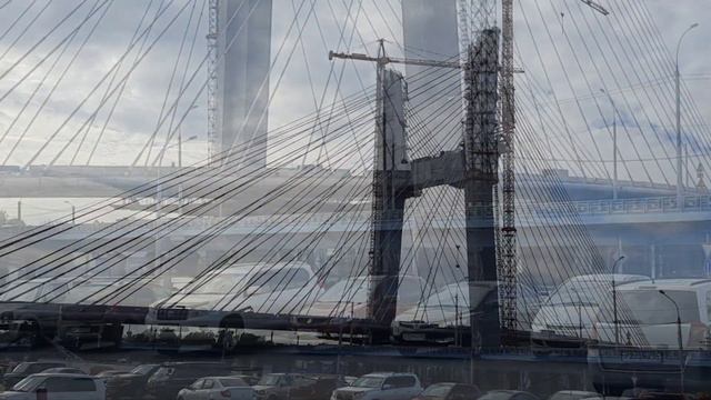 Новосибирск, строительство Четвертого моста, сентябрь 2023г. смотреть онлайн