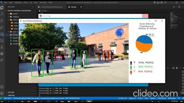 Final Demo for FYP Social Distancing & Object Detection Detection # Python, # YOLO смотреть онлайн