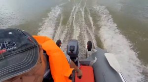 Gladiator E380 + Yamaha 9.9 (раздушенная). Замер скорости