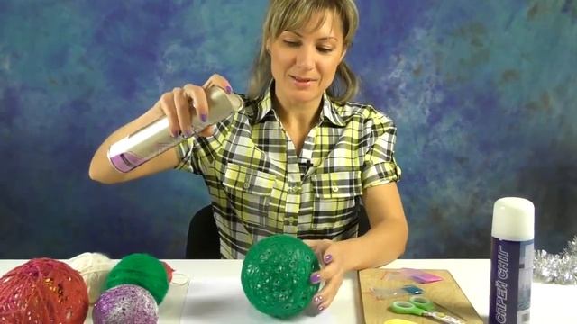 Loom Planet! Новогодний DIY _ ШАРЫ ИЗ НИТОК_ НОВОГОДНИЕ ИГРУШКИ своими руками смотреть онлайн