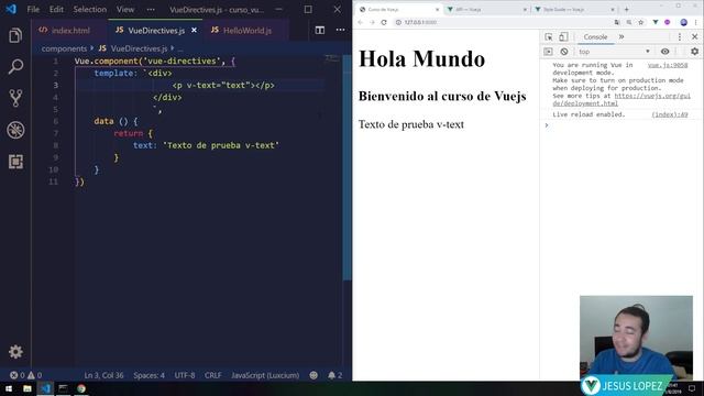 ✅ 04 Uso de DIRECTIVAS v-text | v-bind ⚠️ERROR en el COMPONENTE ? Curso GRATIS Vue.js смотреть онлайн