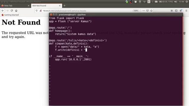 Buat Web Server dengan Modul Flask di Python смотреть онлайн