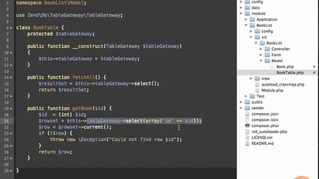 Zend Framework 2 -- 04 05 Demo Creating a Book TableGateway смотреть онлайн