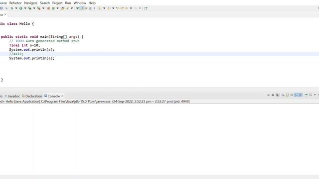Constant in Core Java || final keyword смотреть онлайн