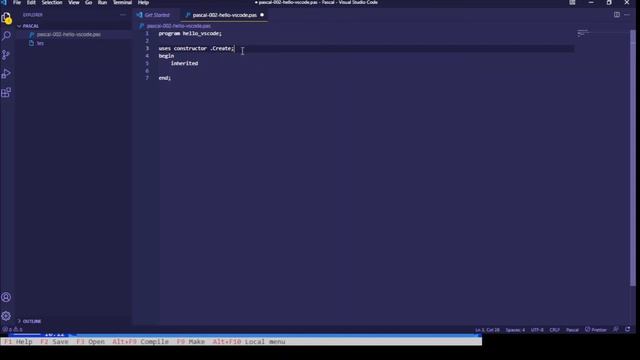 Pascal - 03. Compile Pascal in Visual Studio code смотреть онлайн