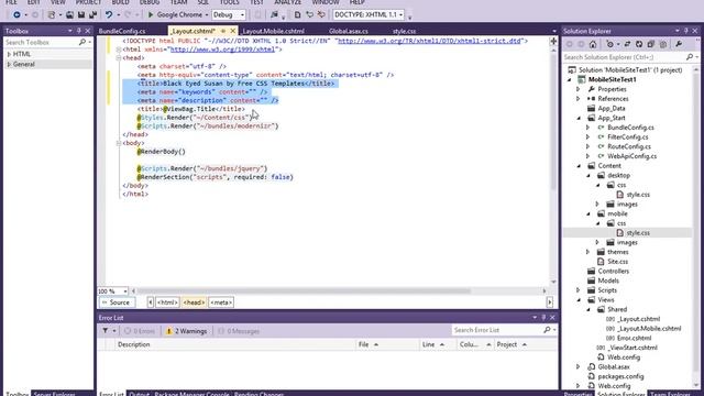 ASP.NET MVC 4 - How to Create Mobile and Desktop Versions of a Website - Part 1 смотреть онлайн
