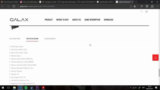 Galax GeForce GTX 1050 Ti EXOC 4GB смотреть онлайн