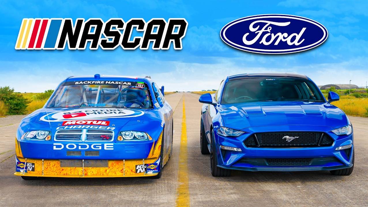 Кто победит в заезде: Dodge NASCAR или же Ford Mustang? смотреть онлайн