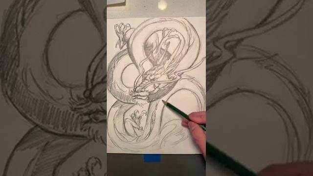 Asian Dragon drawing tutorial смотреть онлайн