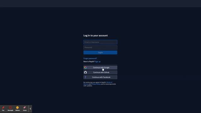 Logging on to Repl.it Replit.com using your Google account смотреть онлайн