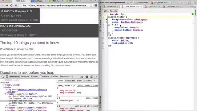 151. How variable scope works in SASS смотреть онлайн