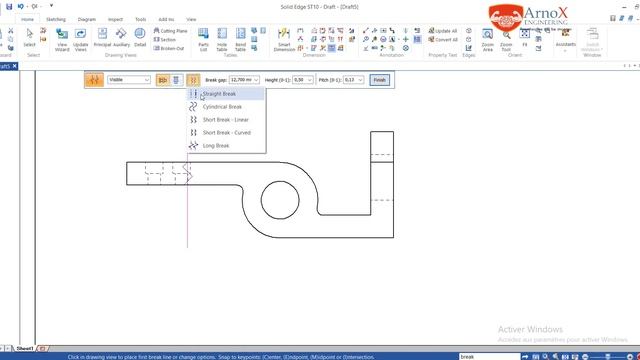 44 Solid Edge Tutorial Beginner Drawing Essential Break Lines Cassure смотреть онлайн