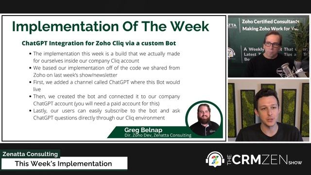 ChatGPT Integration For Zoho Cliq via A Custom Bot смотреть онлайн