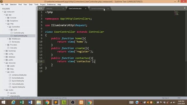 2) Controllers in Laravel 5.7 смотреть онлайн