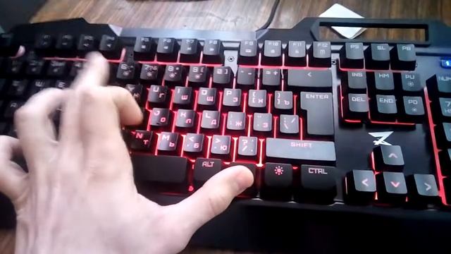 Клавиатура Zed Damage. Смена цвета подсветки. смотреть онлайн