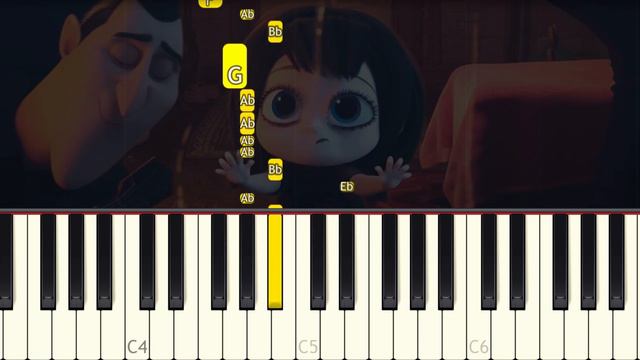 Hotel Transylvania 4 - Just the Two of Us - EASY Piano tutorial смотреть онлайн